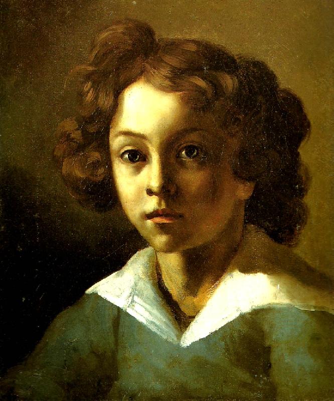 Theodore   Gericault jeune garcon France oil painting art